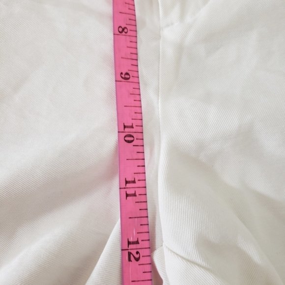 A New Day White Pullon Zip Button Shorts Sz 14 - Picture 8 of 9